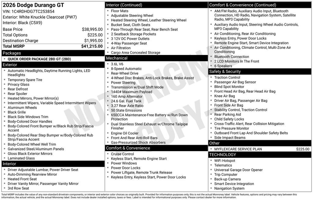 New 2026 White Knuckle Clear-Coat Exterior Paint Dodge GT image 5