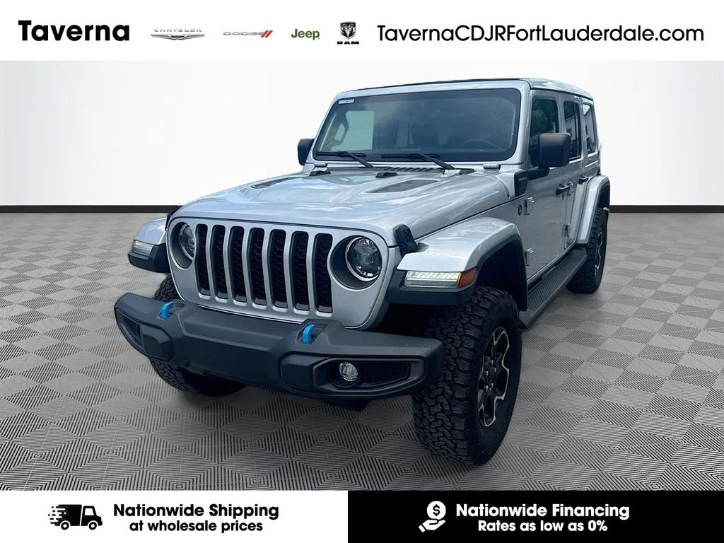 Used 2023 Silver Jeep Rubicon 4xe image 1