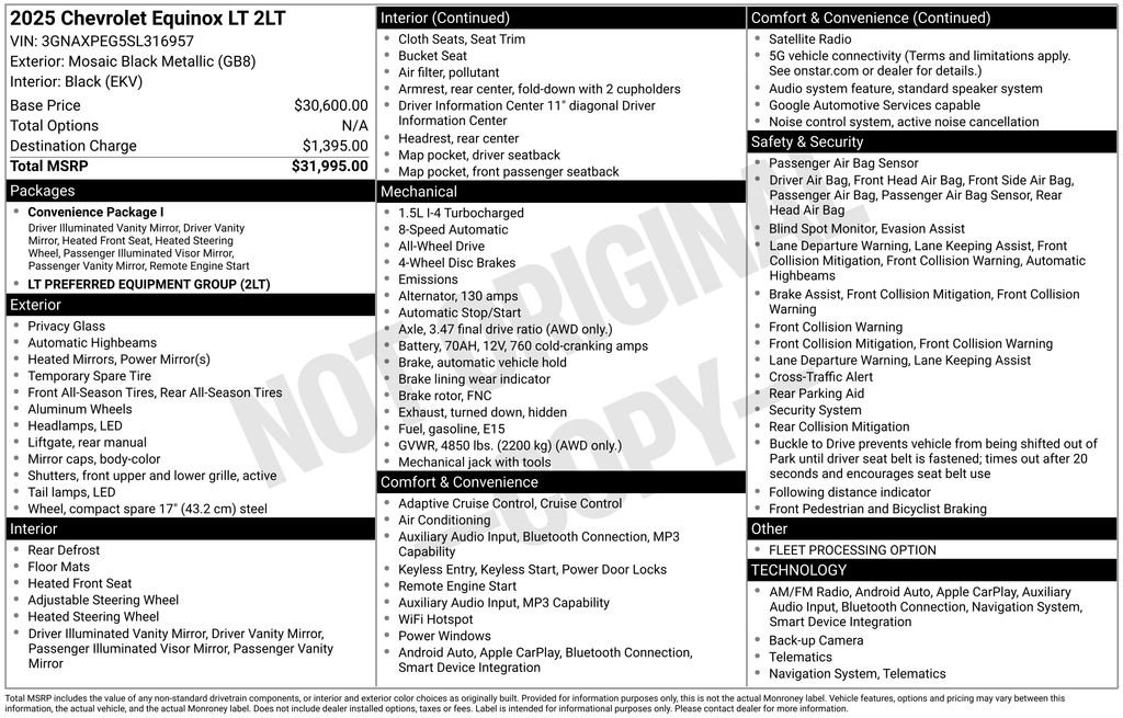 Used 2025 Black Chevrolet LT image 8