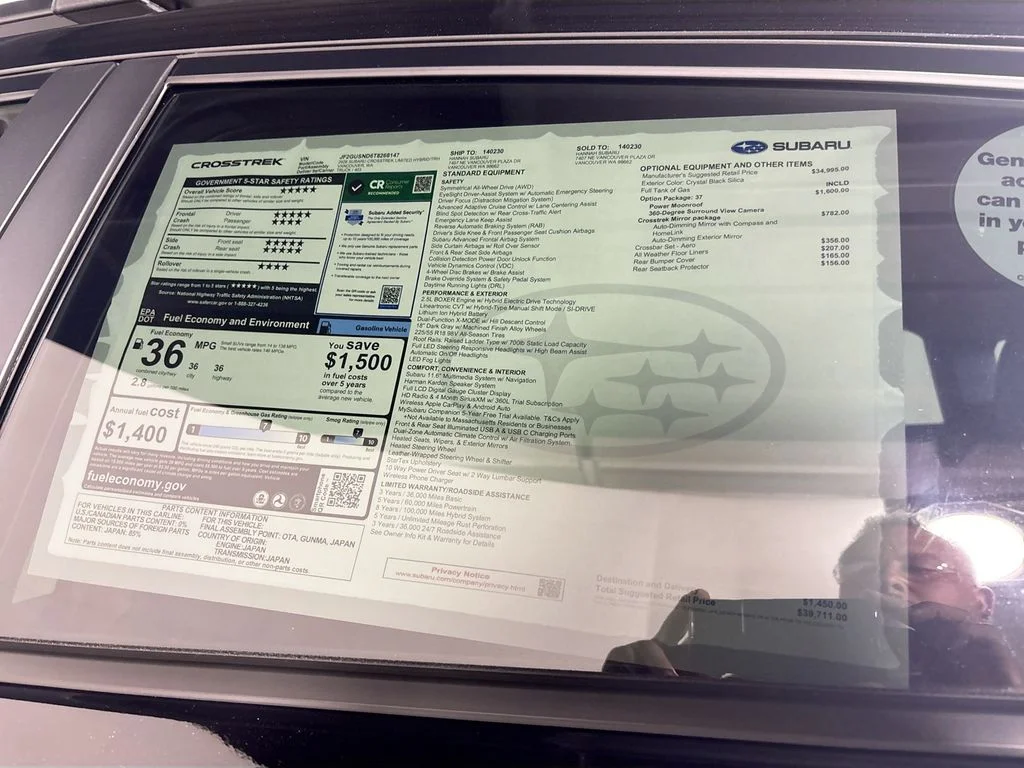 New 2026 CRYSTAL BLACK SILICA Subaru Limited Hybrid image 25