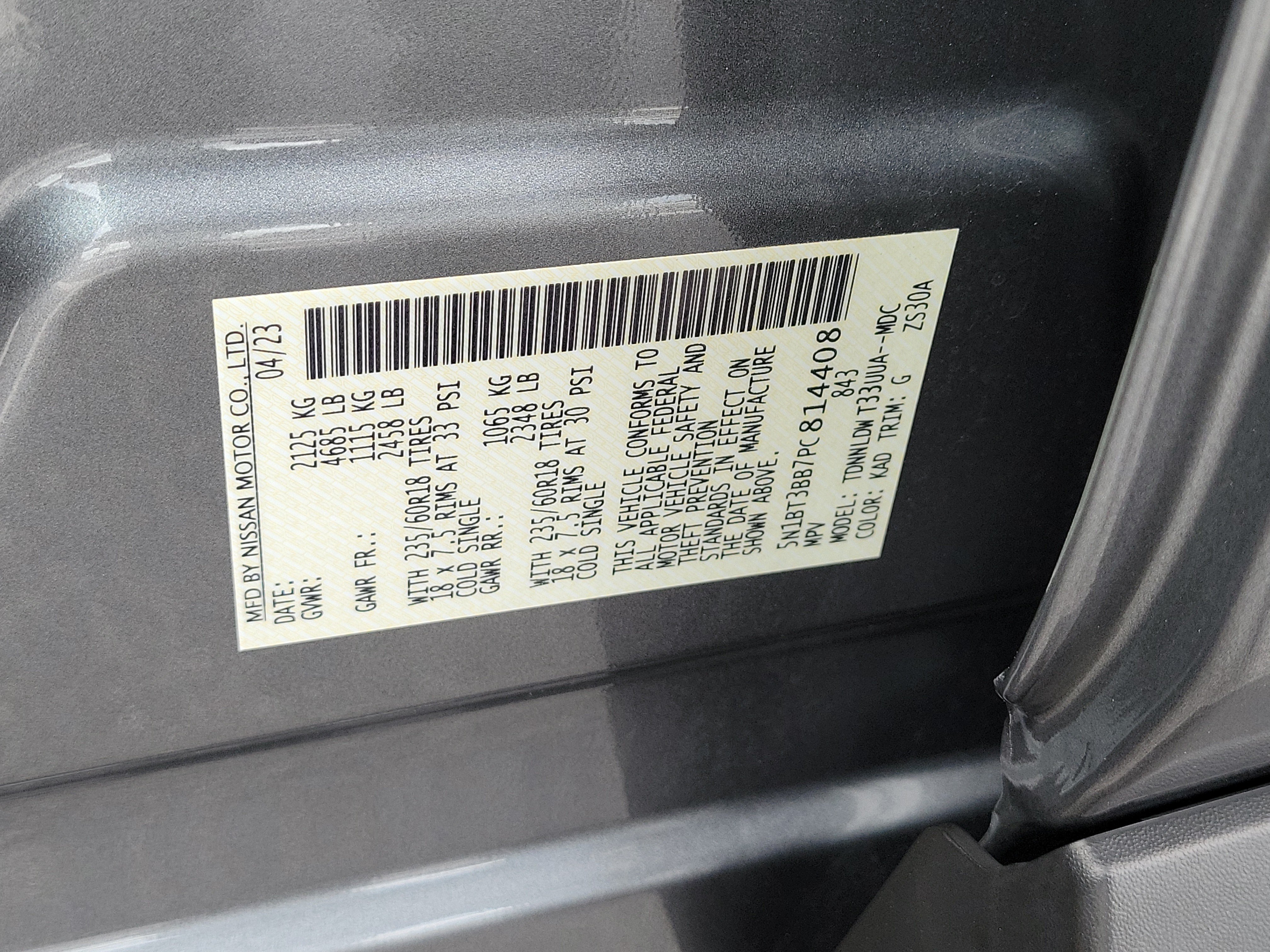 Used 2023 Gun Metallic Nissan SV image 31