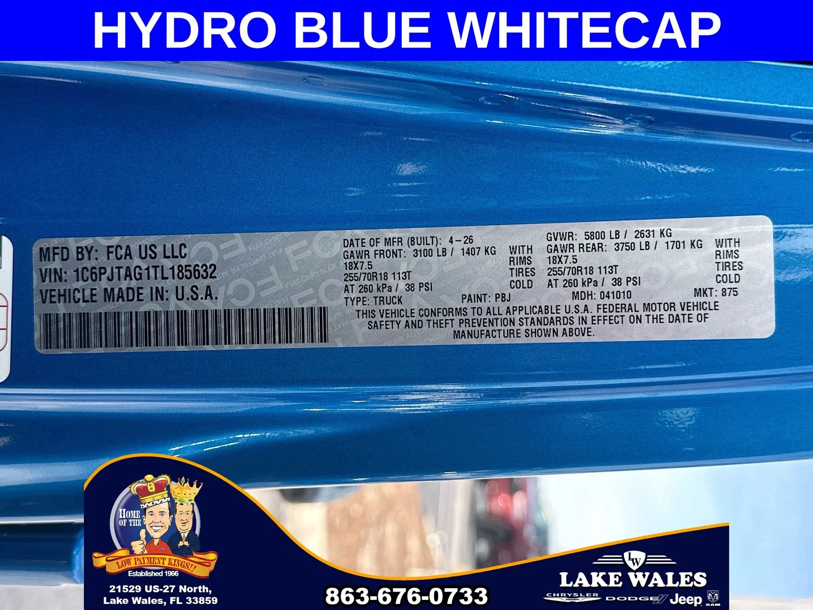 New 2026 Hydro Blue Pearl-Coat Exterior Paint Jeep  image 29