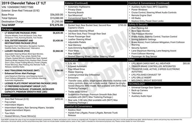 Used 2019 Siren Red Tintcoat Chevrolet LT image 42