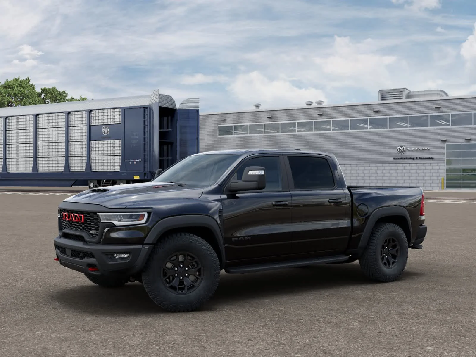 New 2027 Diamond Black Crystal Pearl-Coat Exterior Paint RAM TRX SRT image 2