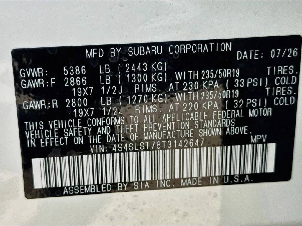 New 2026 White Subaru Touring Hybrid image 43