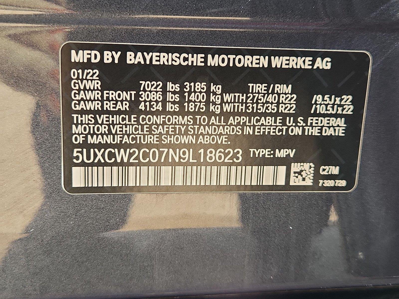 2022 BMW X7 xDrive40i Gray at Mercedes-Benz of Houston North