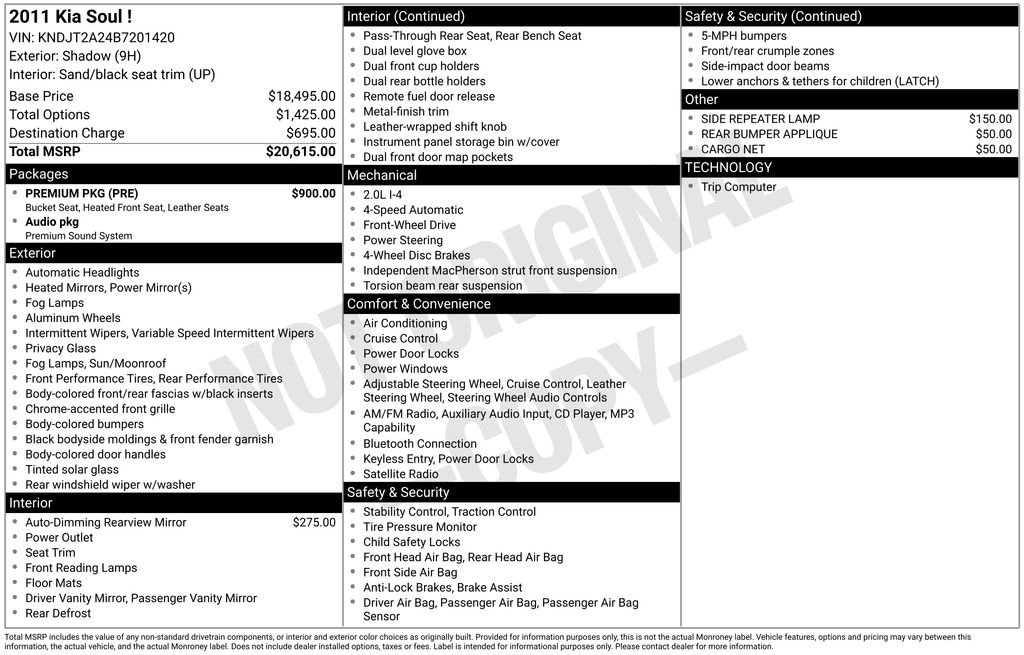 Used 2011 Gray Kia Exclaim image 9