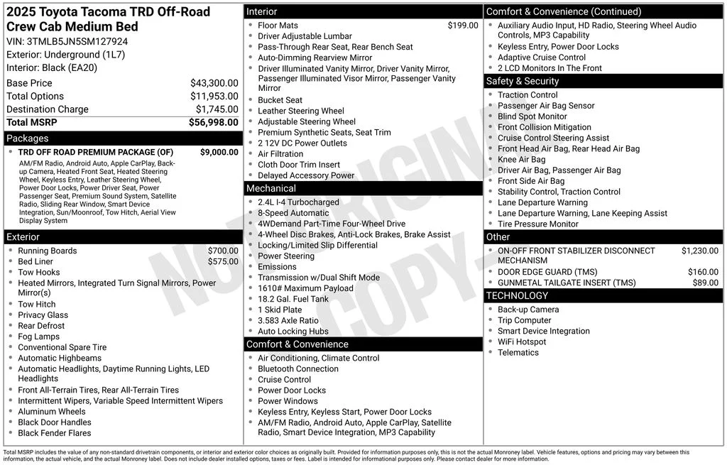 Used 2025 Gray Toyota TRD Off-Road image 2