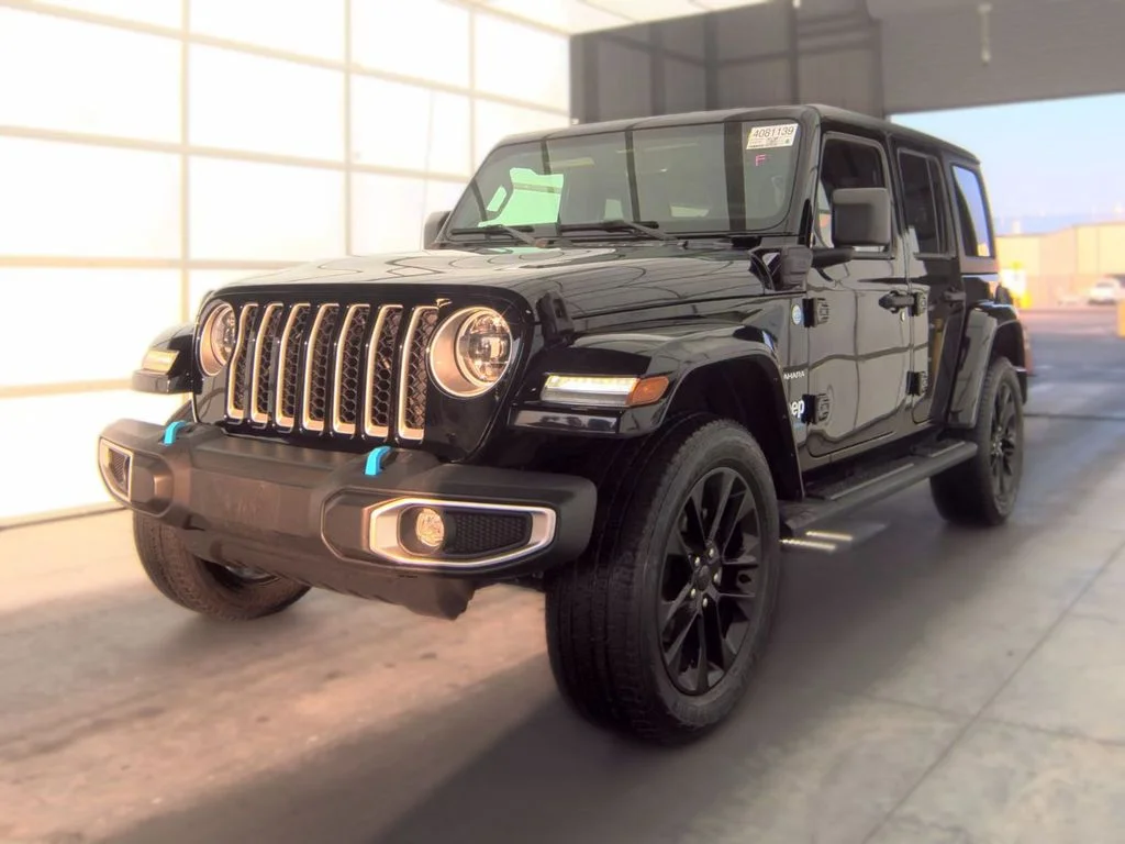 Used 2023 Black Jeep Sahara 4xe image 1