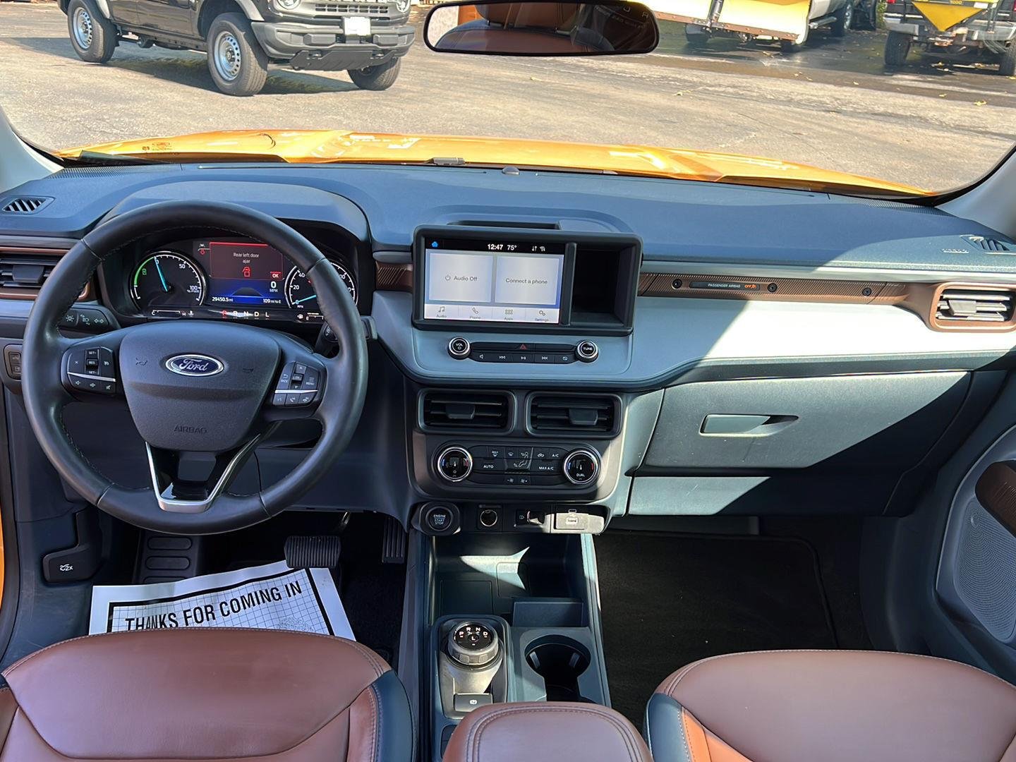 Used 2023 Cyber Orange Metallic Tri-Coat Ford LARIAT image 2