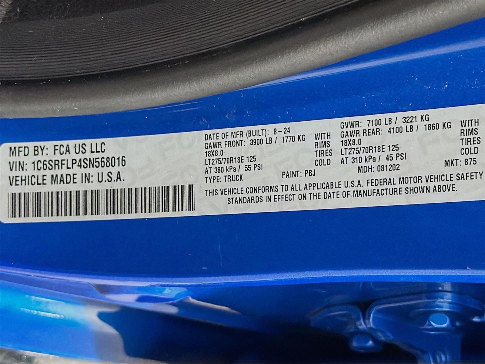Used 2025 Hydro Blue Pearlcoat Ram Rebel image 34
