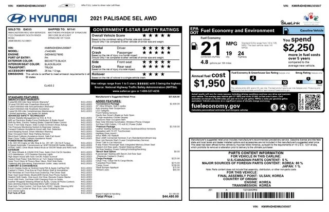 Used 2021 Black Hyundai SEL image 3