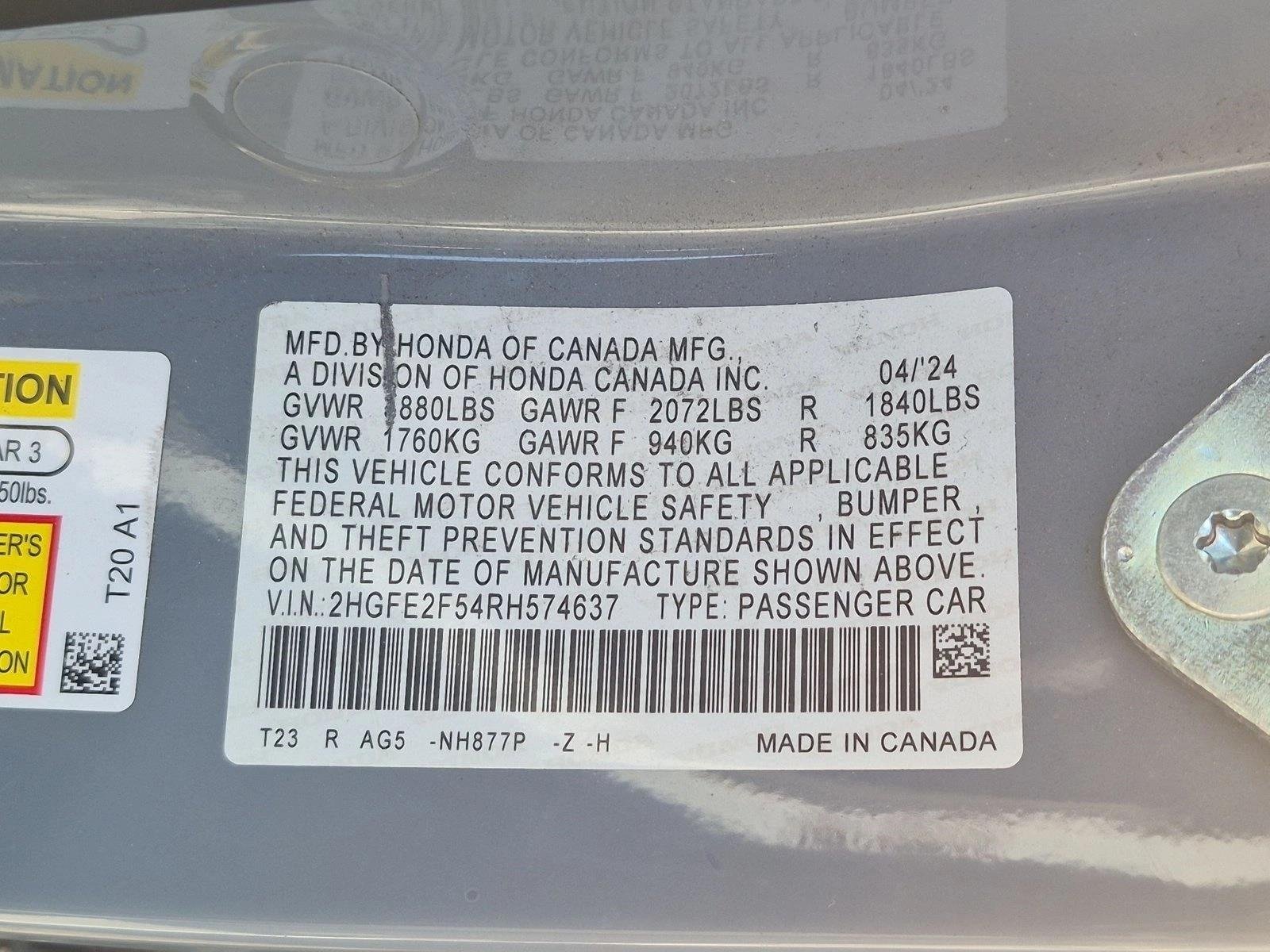 Used 2024 Gray Honda Sport image 15