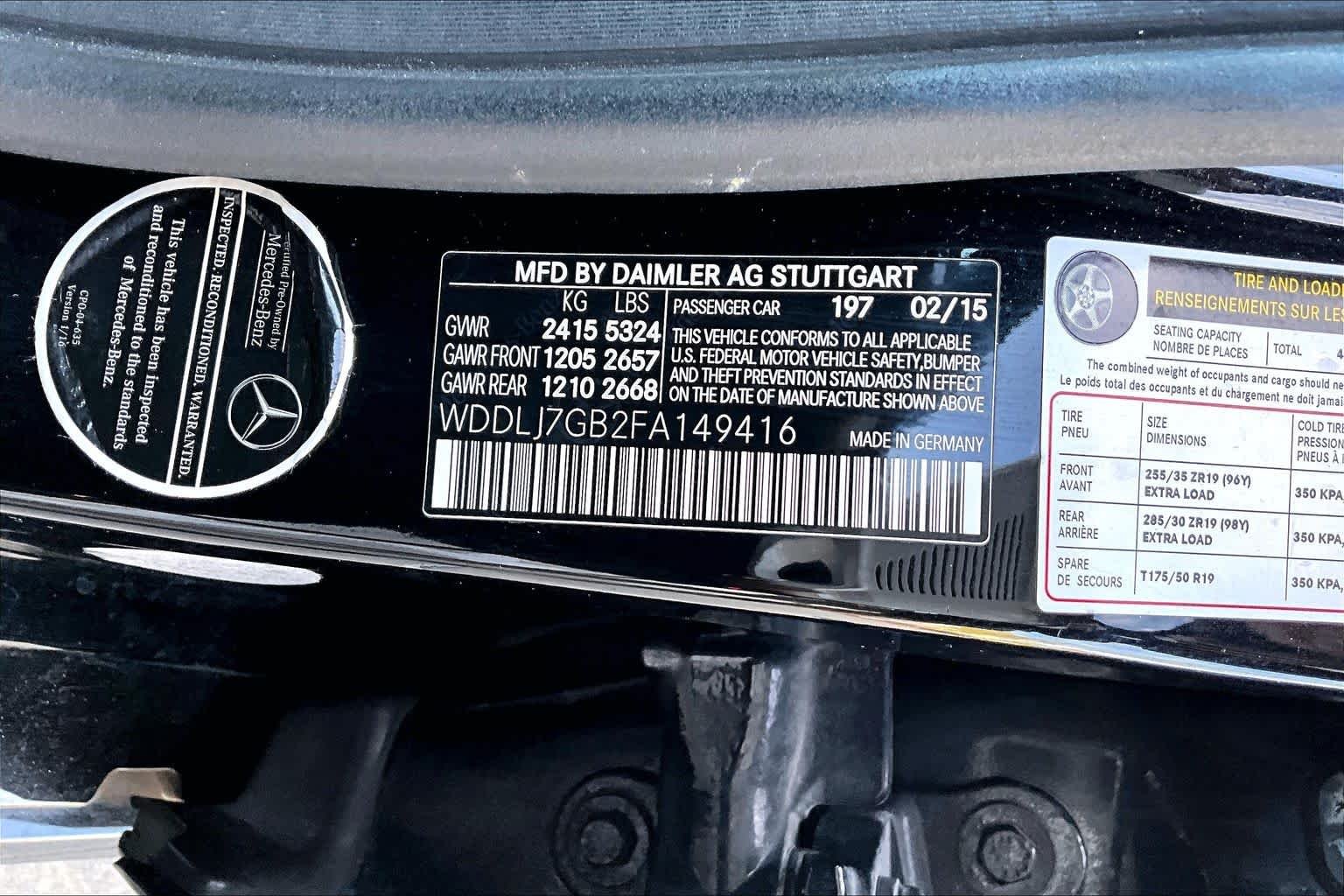 Used 2015 Obsidian Black Metallic Mercedes-Benz CLS 63 AMG® S-Model image 36