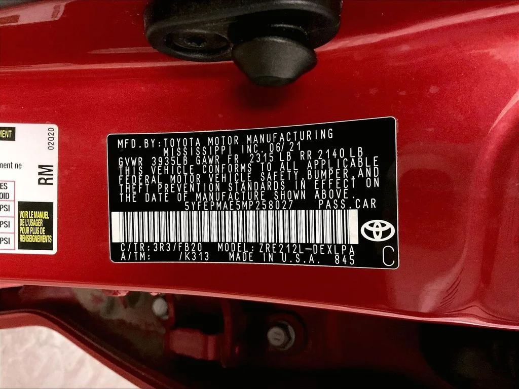 Used 2021 Red Toyota LE image 39