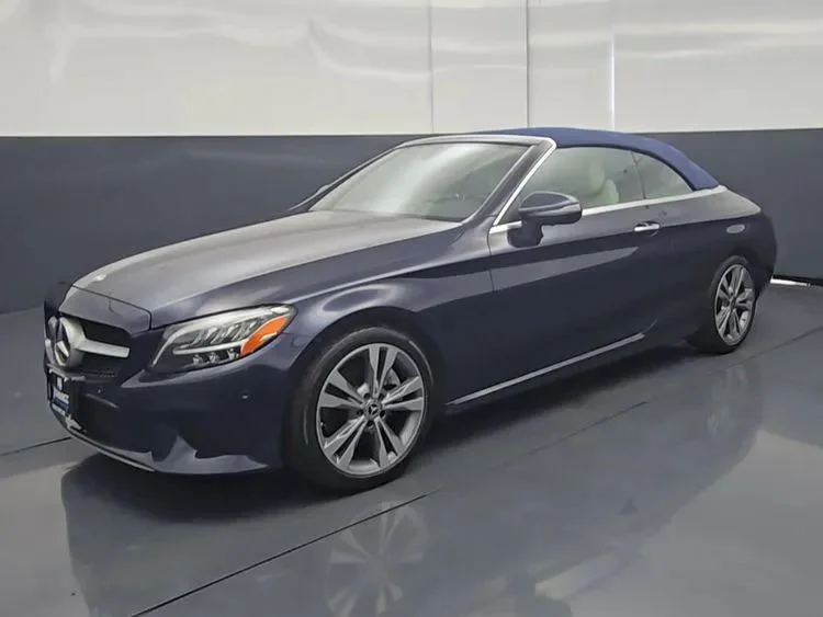 Used 2019 Blue Mercedes-Benz C 300 4MATIC® Cabriolet 2D image 3