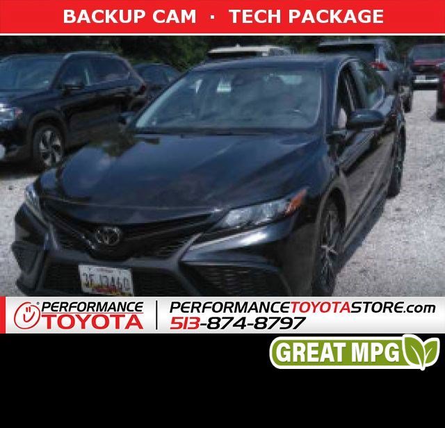 Used 2023 Midnight Black Metallic Toyota SE image 1