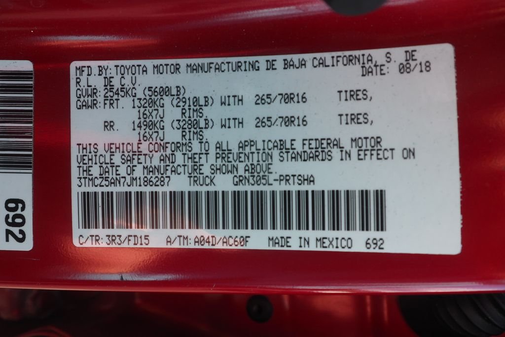 Used 2018 Red Toyota TRD Off-Road image 25