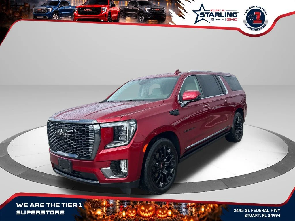 Used 2024 Volcanic Red Tintcoat GMC Denali image 1