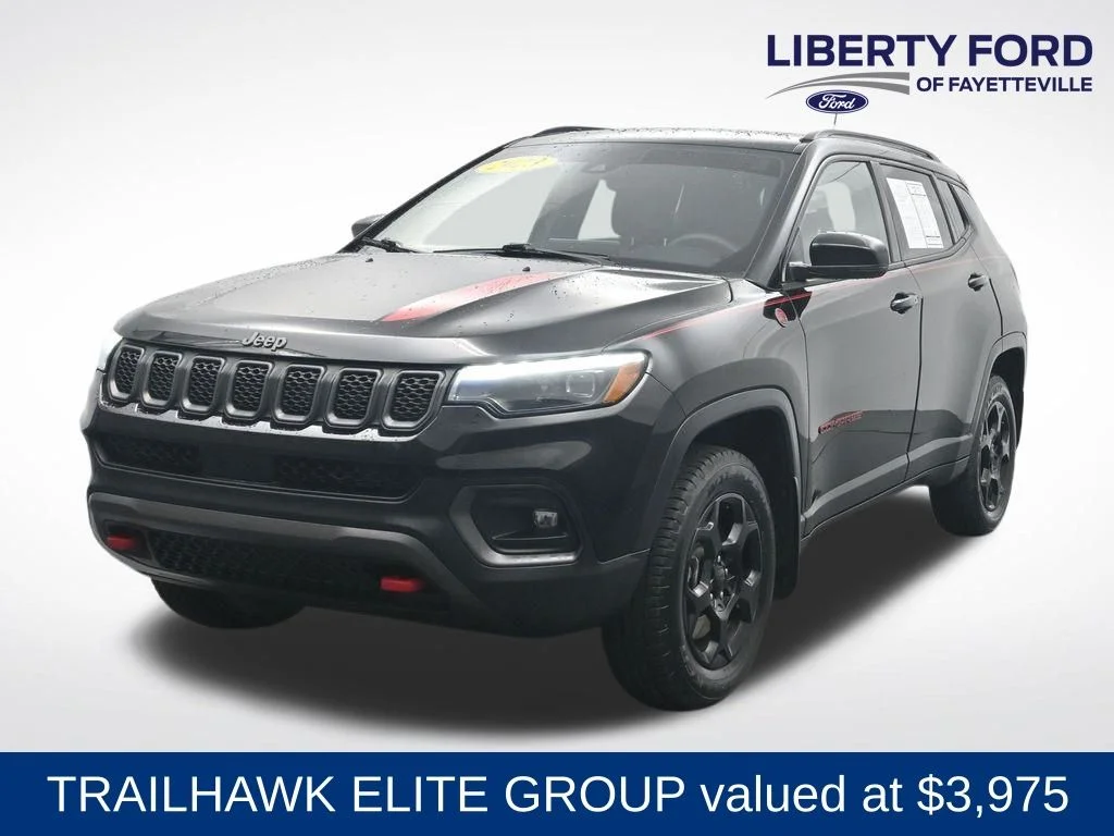 Certified Used 2023 Diamond Black Jeep Trailhawk image 1