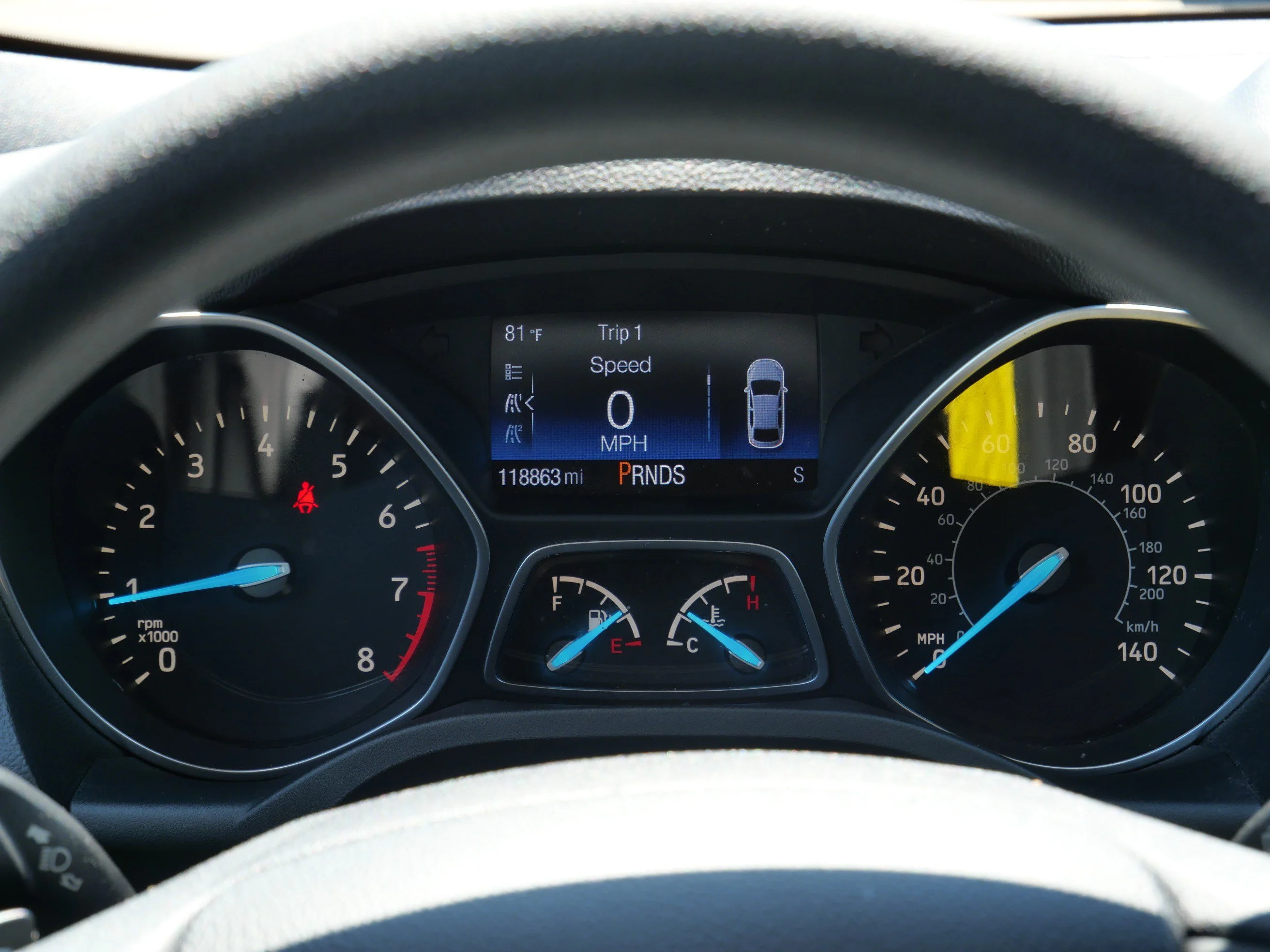 Used 2017 Lightning Blue Metallic Ford SE image 21