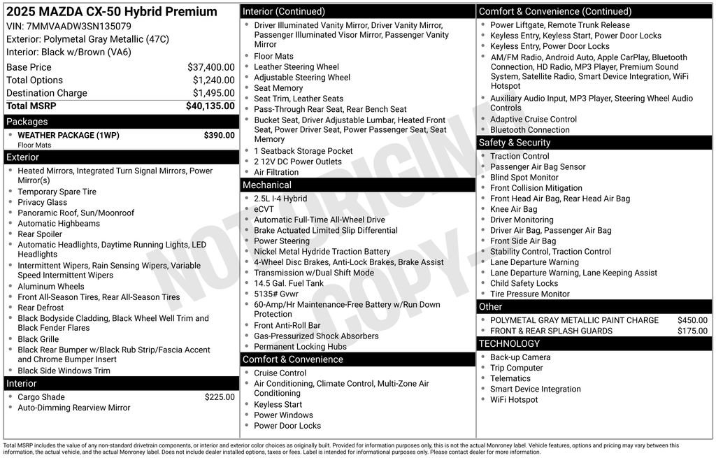 Certified Used 2025 Gray Mazda Premium image 38
