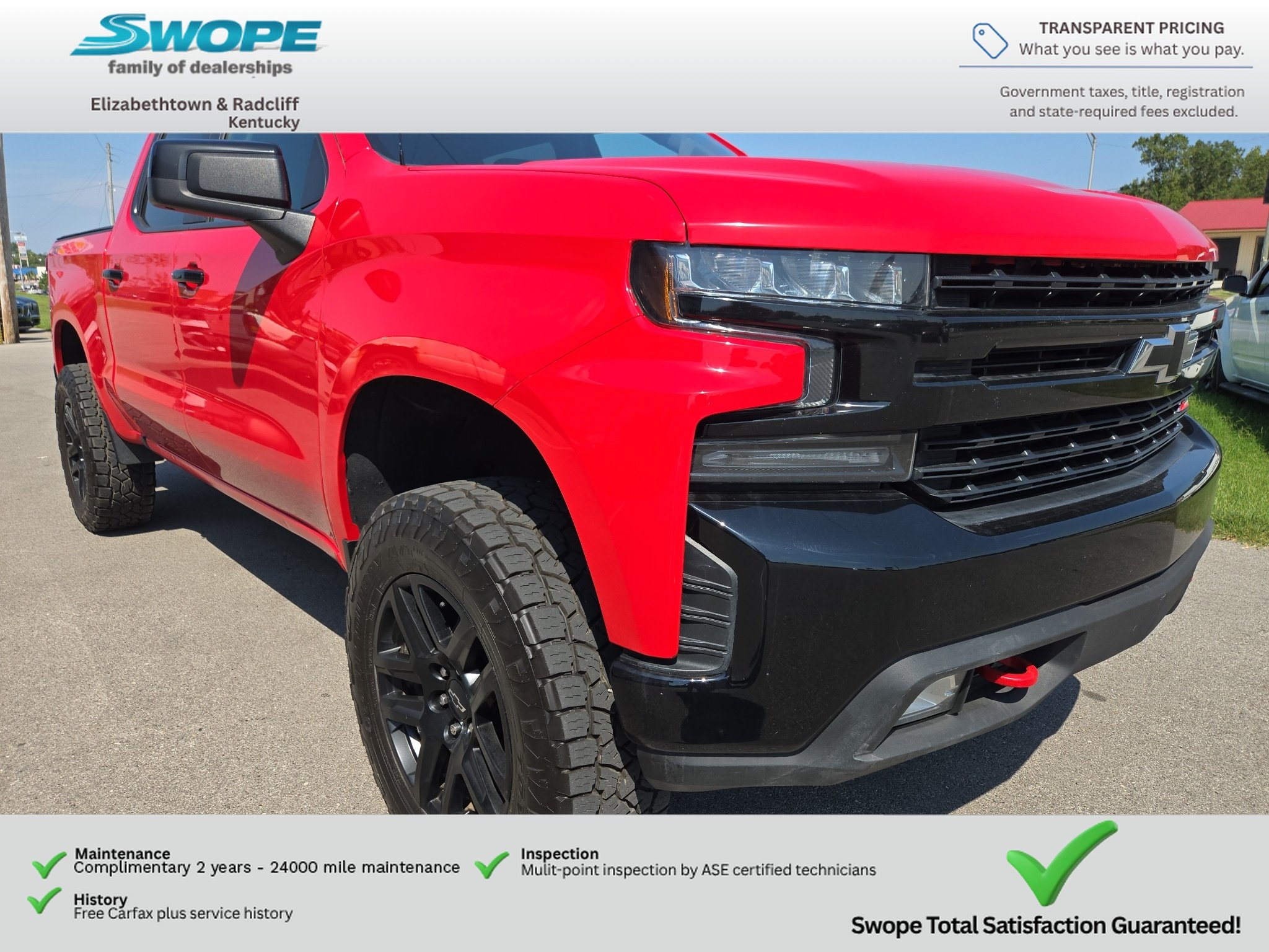 Used 2021 Red Hot Chevrolet LT Trail Boss image 1