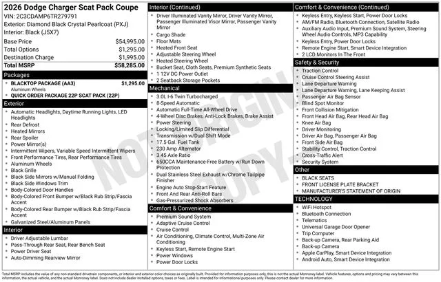 New 2026 Diamond Black Crystal Pearlcoat Dodge  image 22