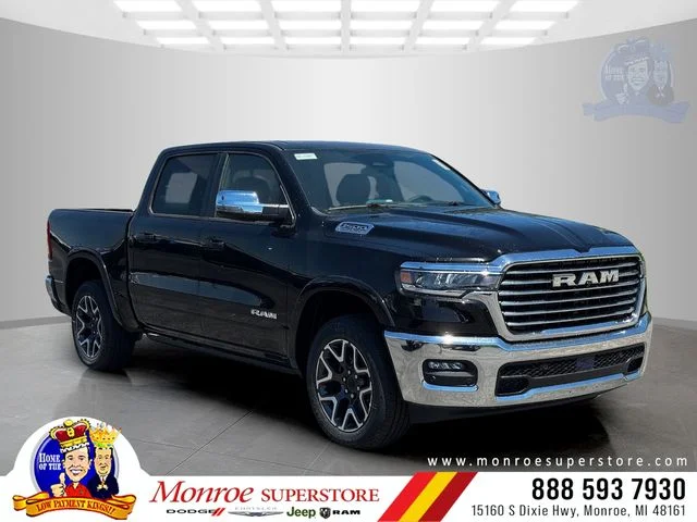 New 2026 Diamond Black Crystal Pearl-Coat Exterior Paint RAM LARAMIE image 1