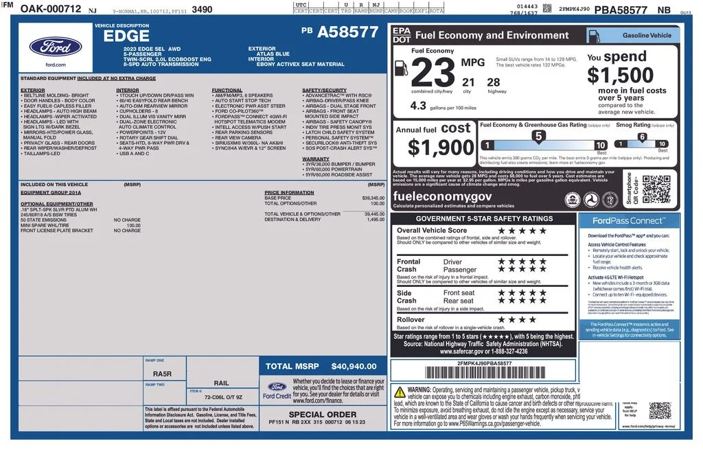 Used 2023 Blue Ford SEL image 16