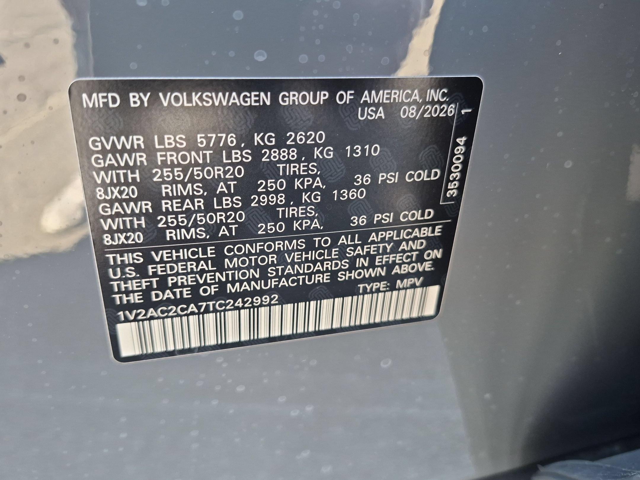 New 2026 Pure Gray Volkswagen 2.0T SEL R-Line Black image 17