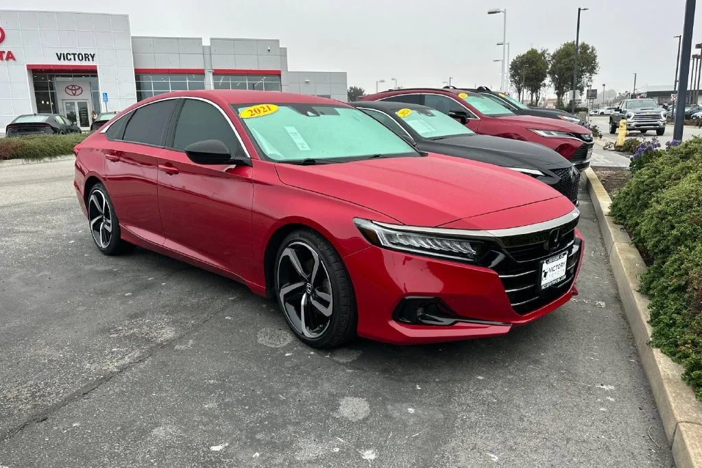 Used 2021 Radiant Red Metallic Honda Sport image 2