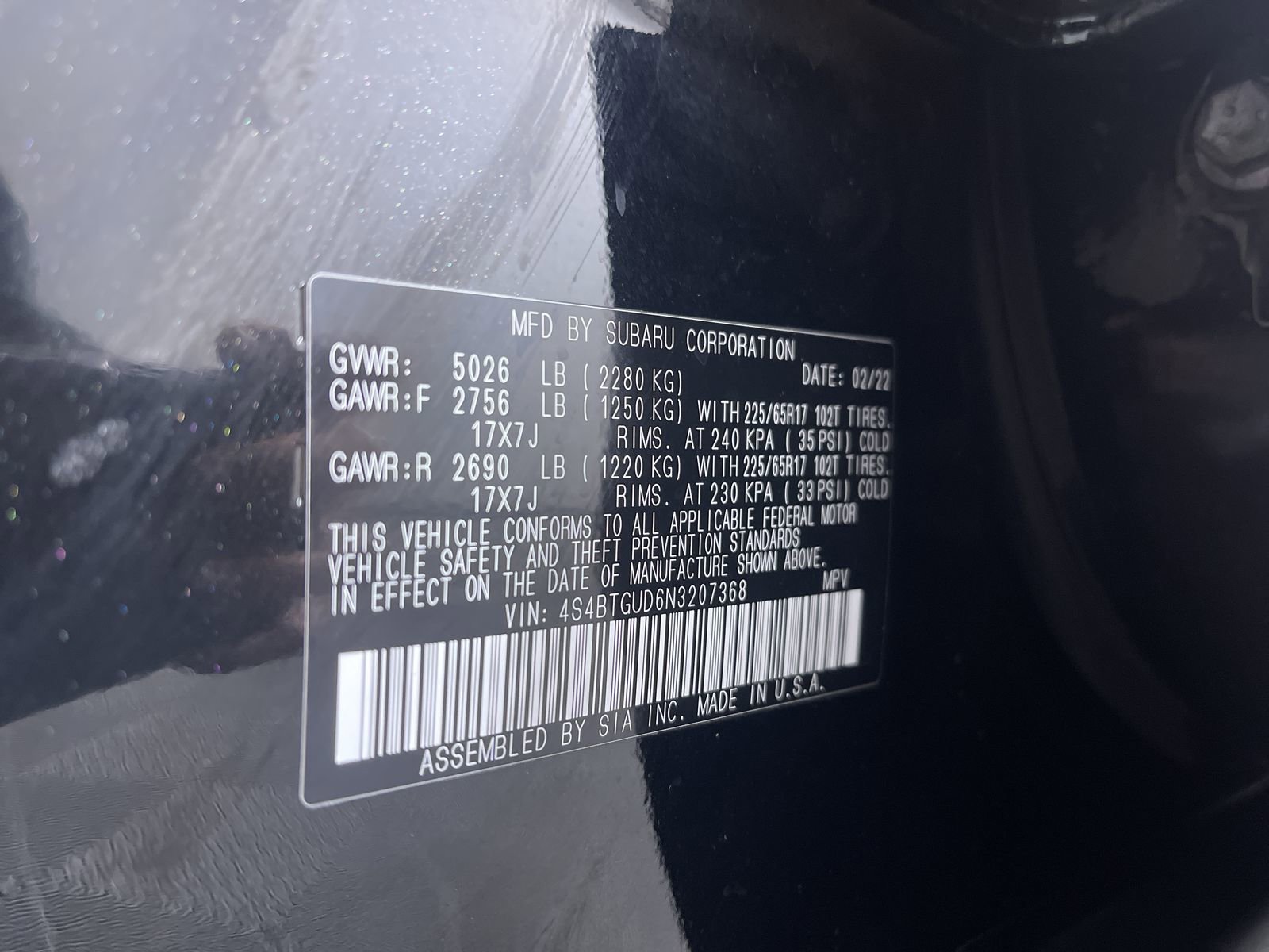 Used 2022 Crystal Black Silica Subaru Wilderness image 12