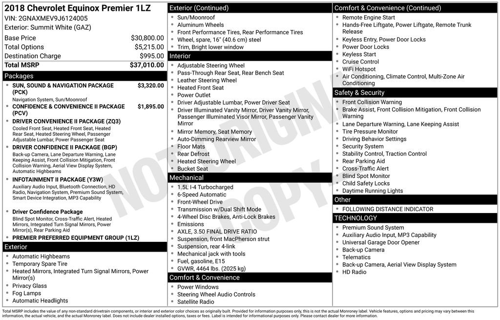 Used 2018 White Chevrolet Premier image 16
