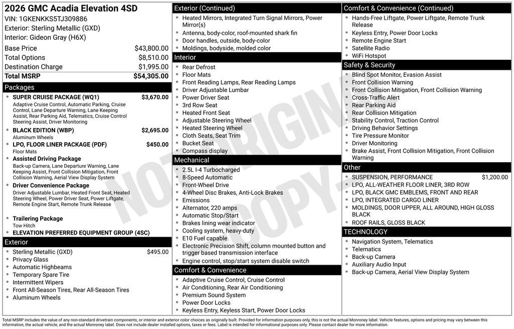 New 2026 Sterling Metallic GMC Elevation image 31