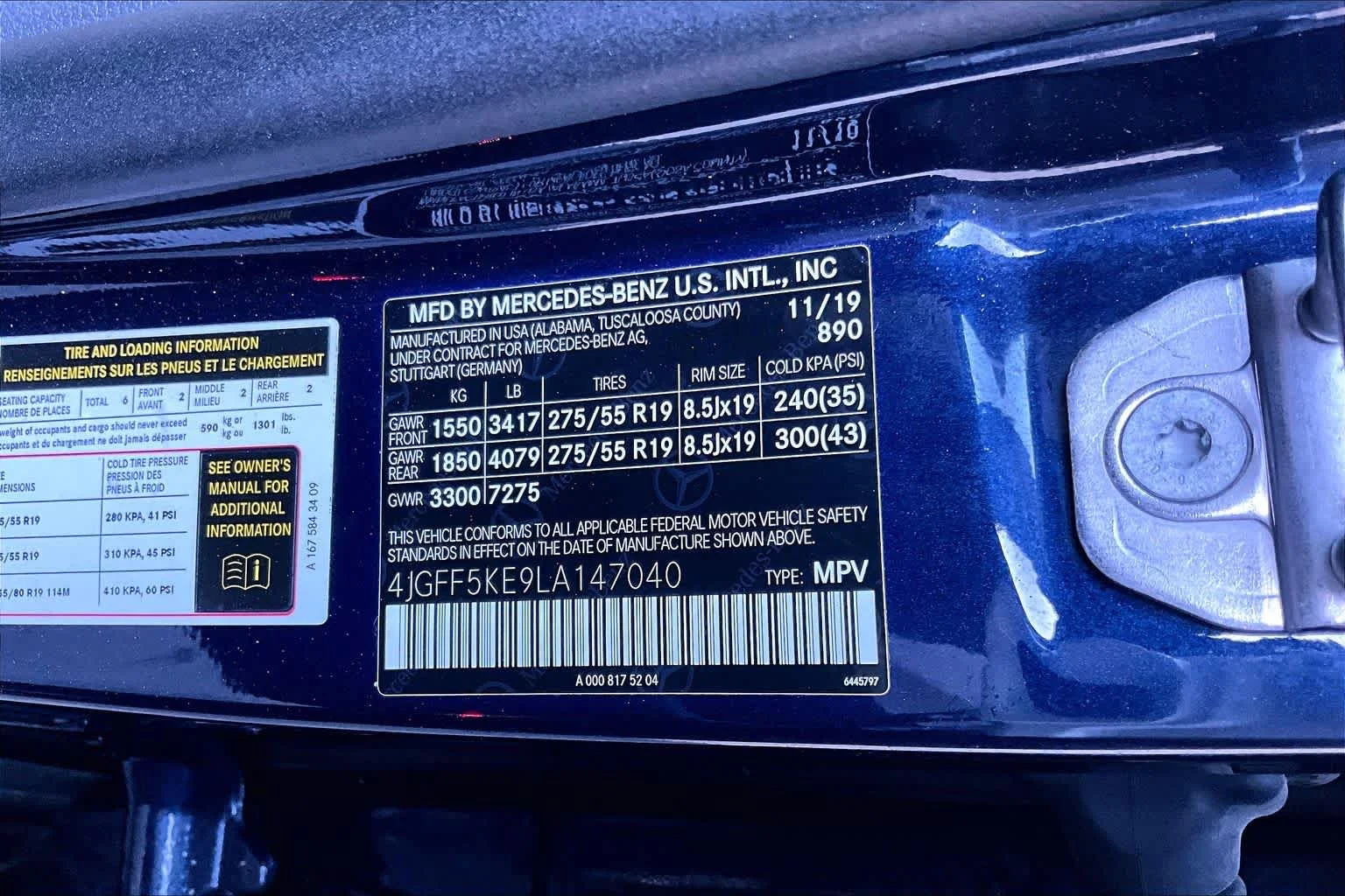 Used 2020 Lunar Blue Metallic Mercedes-Benz GLS 450 image 64