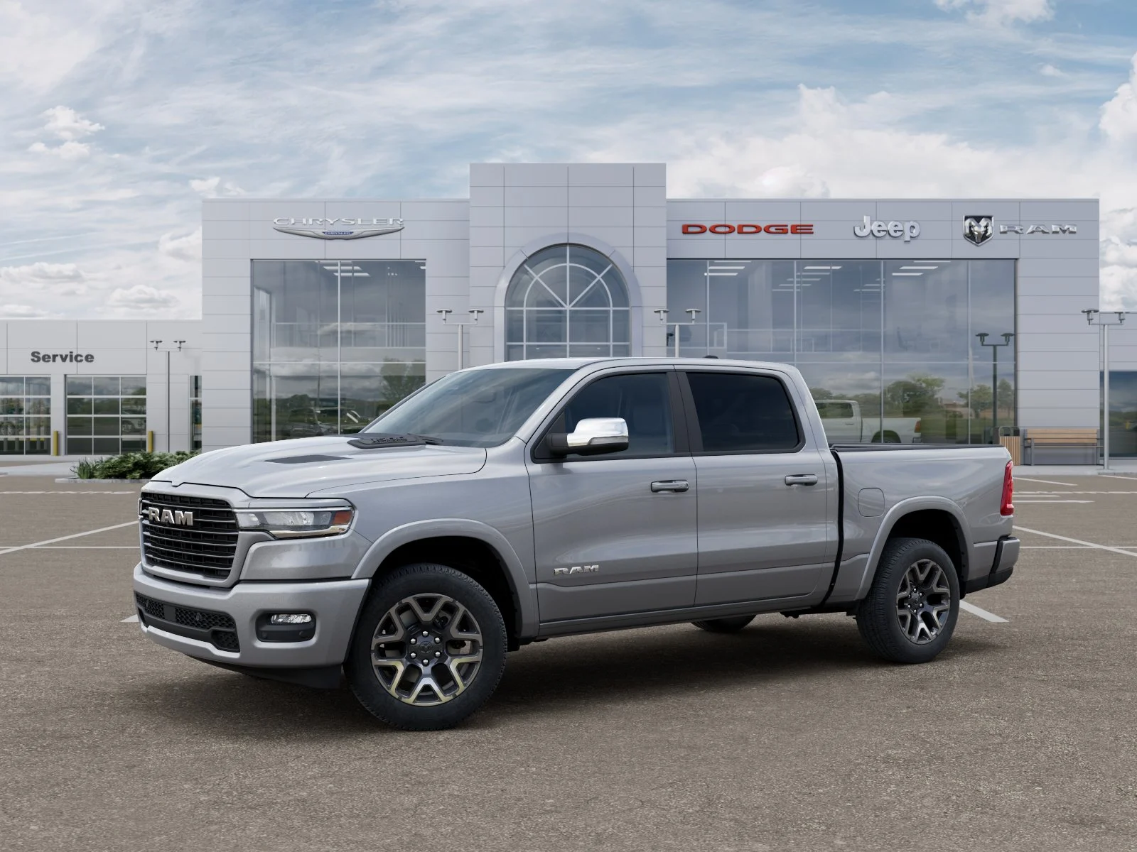 New 2026 Billet Silver Metallic Clear-Coat Exterior Paint RAM Laramie image 29
