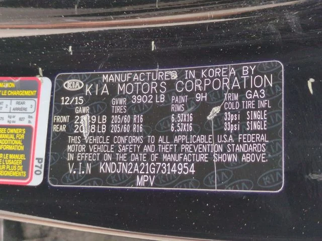 Used 2016 Black Kia Base image 30