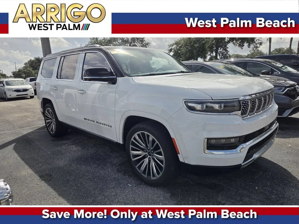 Used 2023 Bright White Clearcoat Jeep Series III image 1
