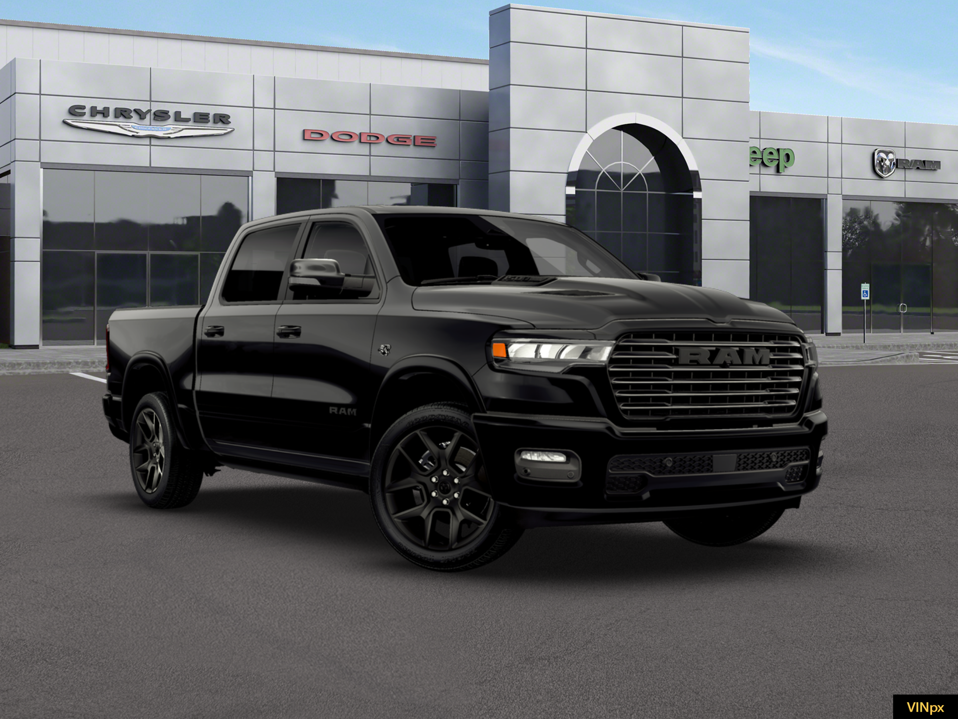 New 2026 Diamond Black Crystal Pearl-Coat Exterior Paint RAM Laramie image 23