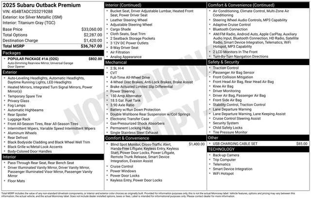 Used 2025 Silver Subaru Premium image 18