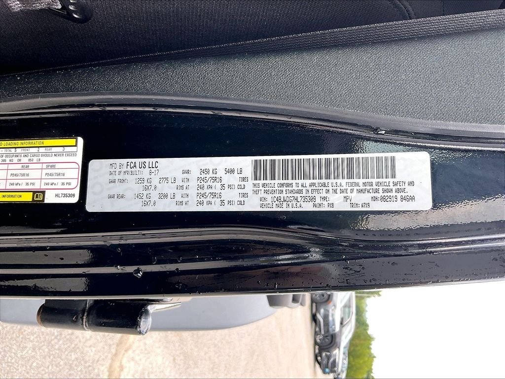 Used 2017 Black Clearcoat Jeep Unlimited Sport image 28