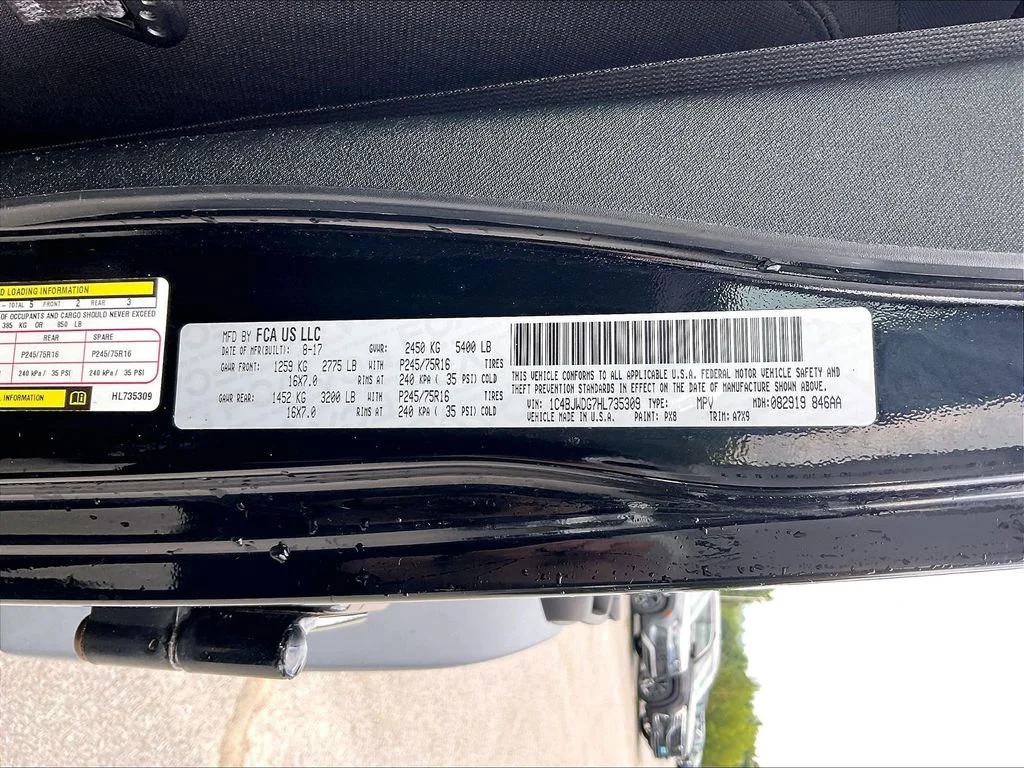 Used 2017 Black Clearcoat Jeep Unlimited Sport image 28