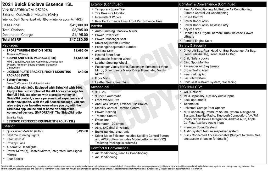 Used 2021 Silver Buick Essence image 2