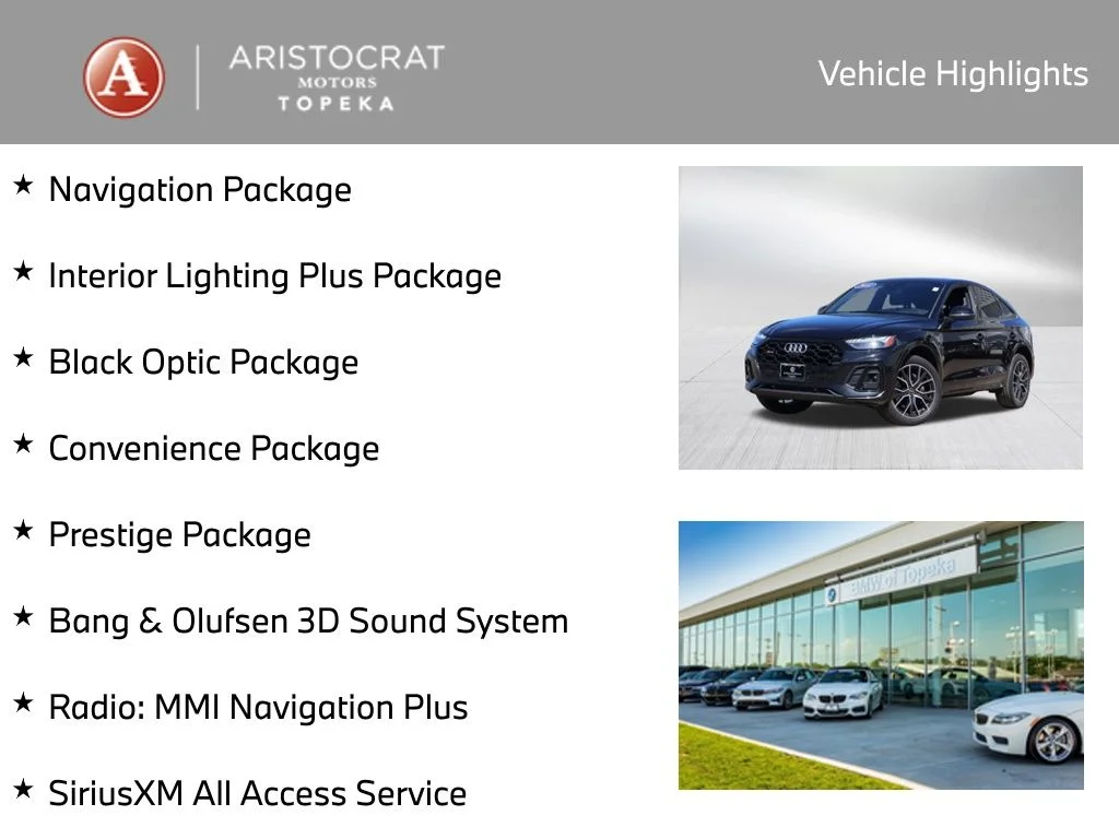 Used 2022 Audi SQ5 Sportback Prestige with VIN WA134AFY3N2064916 for sale in Kansas City