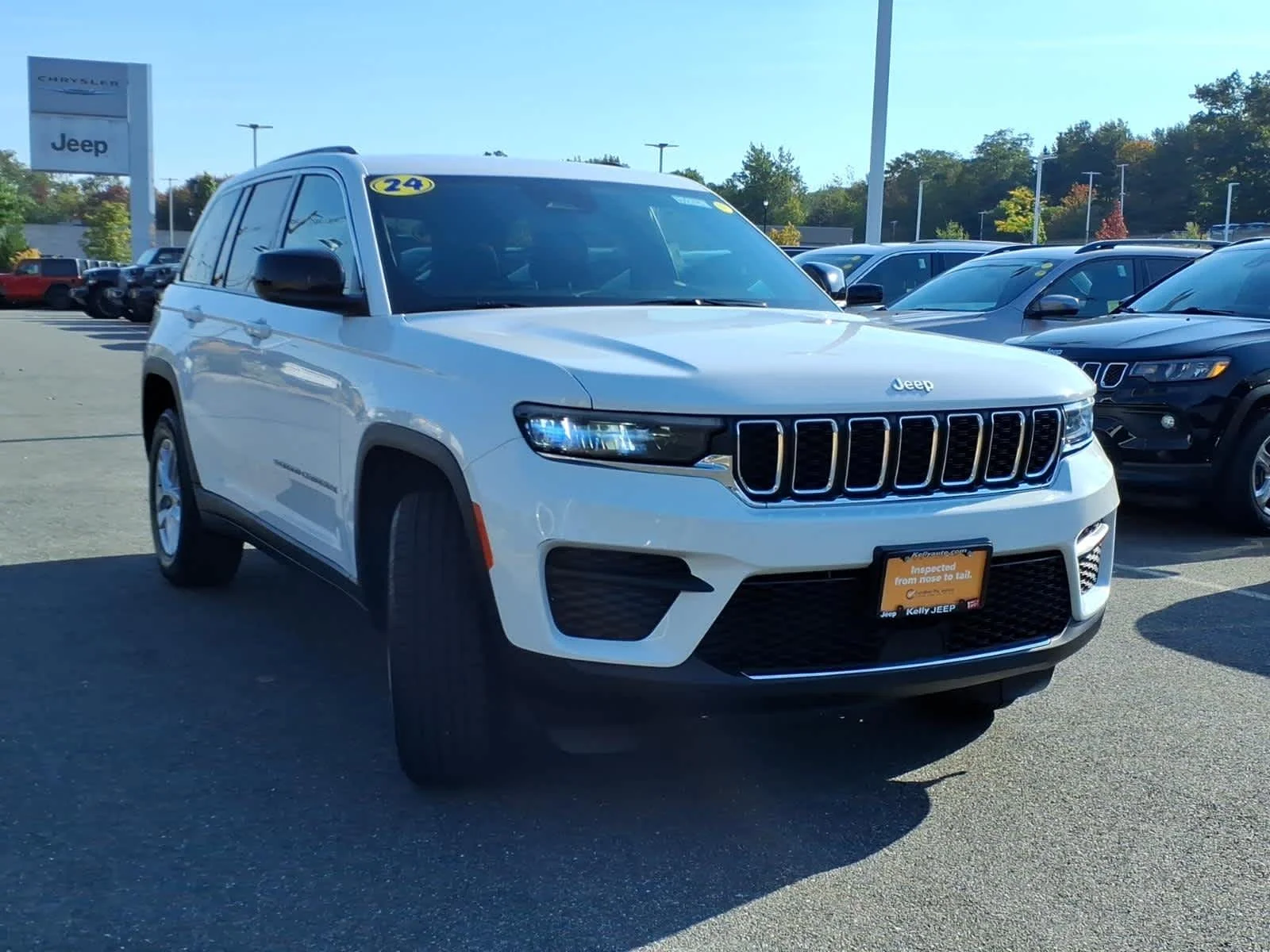 Certified Used 2024 Bright White Clearcoat Jeep Laredo X image 5