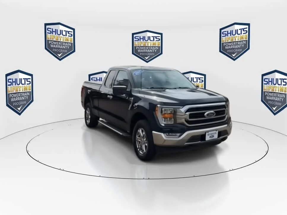 Used 2022 Antimatter Blue Metallic Ford XLT image 4
