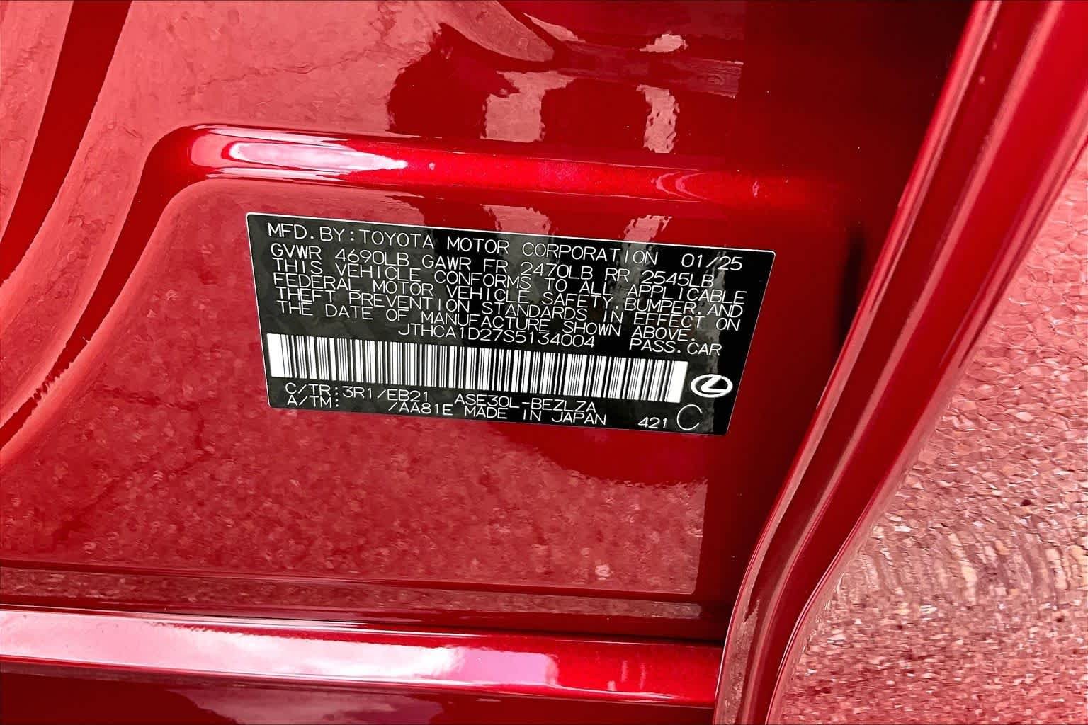 Used 2025 Matador Red Mica Lexus  image 35