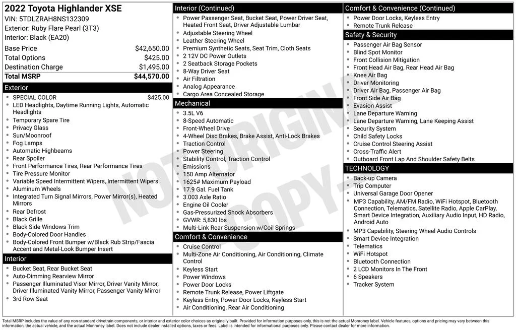 Used 2022 Red Toyota XSE image 2