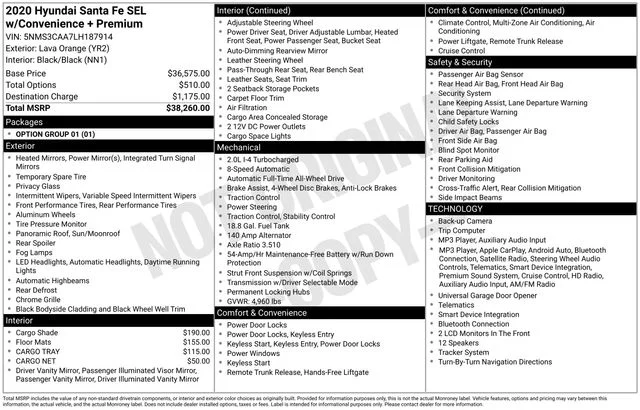 Used 2020 Orange Hyundai SEL image 8
